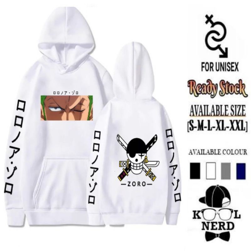 Roronoa Áo Hoodie Họa Tiết Hoạt Hình Anime Nhật Bản Op Zoro Size S-Xxl