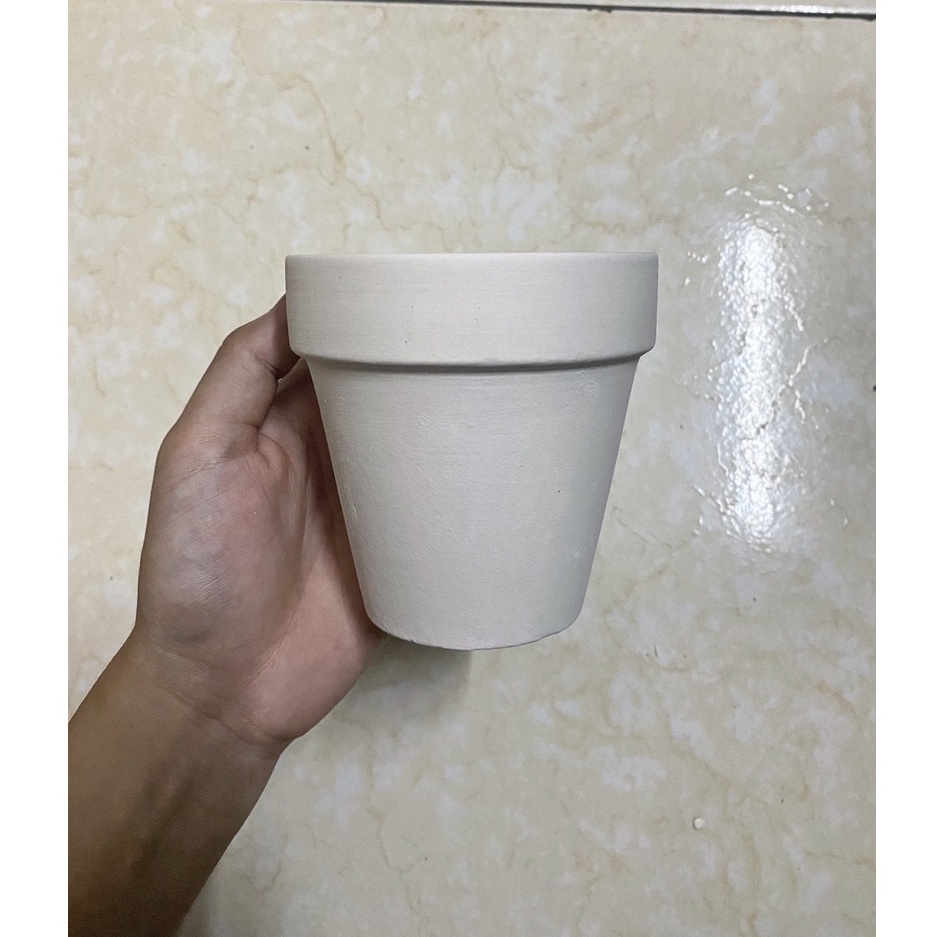 Chậu đất nung 8x8cm - trồng sen đá, xương rồng mini / chậu nâu đất