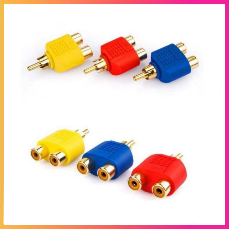 Rắc AV chia 1  ra 2 đầu bông sen  dùng xuất tín hiệu Hình ảnh hoặc Âm thanh