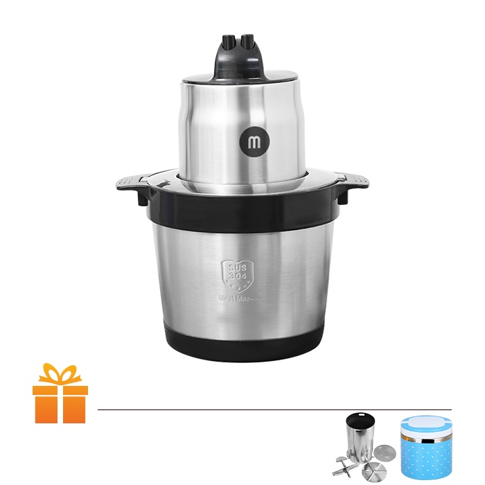 Máy xay thịt làm giò chả Mishio MK279 6L 1200W | TẶNG: 1 Khuôn làm giò chả &amp; 1 Hộp đựng thức ăn 1 ngăn 600ml