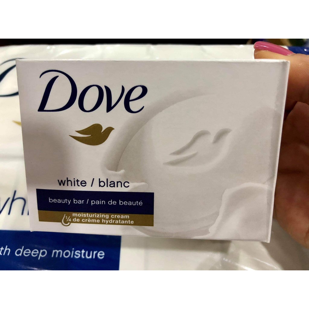 Xà bông cục dove white beauty bar with deep moisture 106g nội địa Mỹ