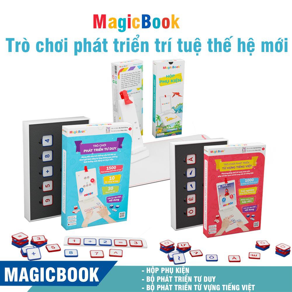 Trọn bộ phát triển Từ Vựng Tiếng Việt và Bộ phát triển tư duy - Trò chơi phát triển trí tuệ trẻ em Magicbook Size M Box