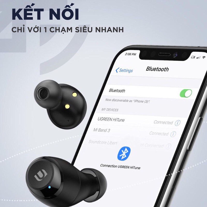 Tai nghe bluetooth UGreen Hitune WS100 ( thanh lý review Đã mở hộp bóc seal Hàng cũ Giá rẻ hơn )