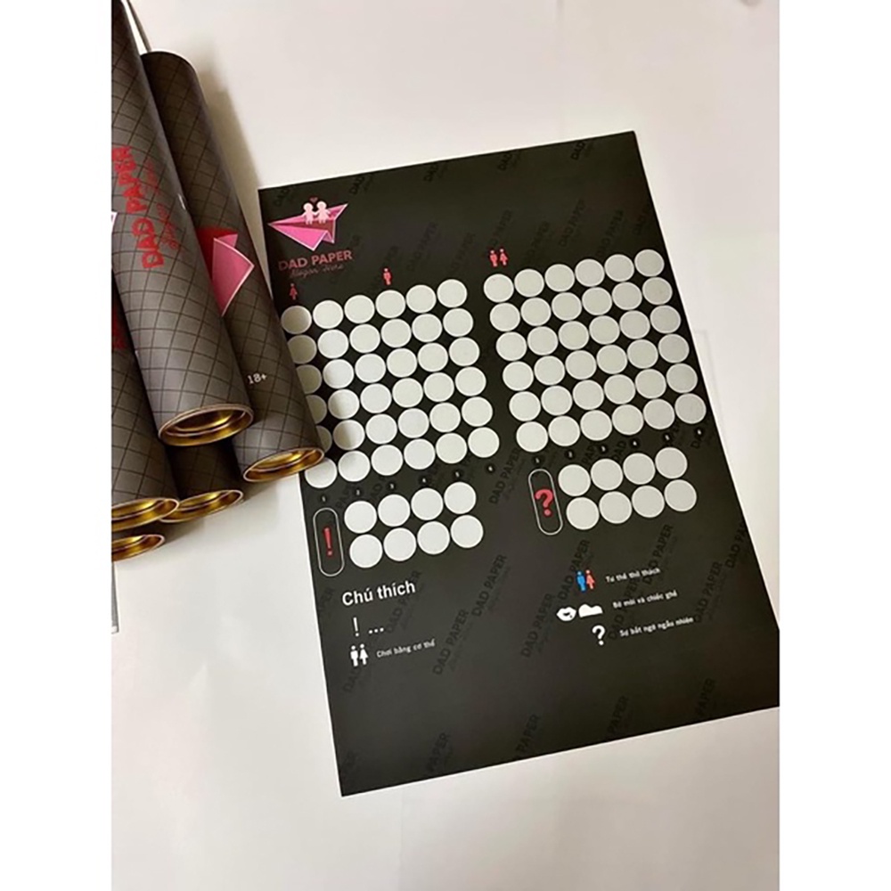 [Che tên] Bảng Game Dad Paper Bad Bed Trò Chơi Drinking Game 18+ Dành Cho Các Cặp Đôi Yêu Nhau C-DADPAPER