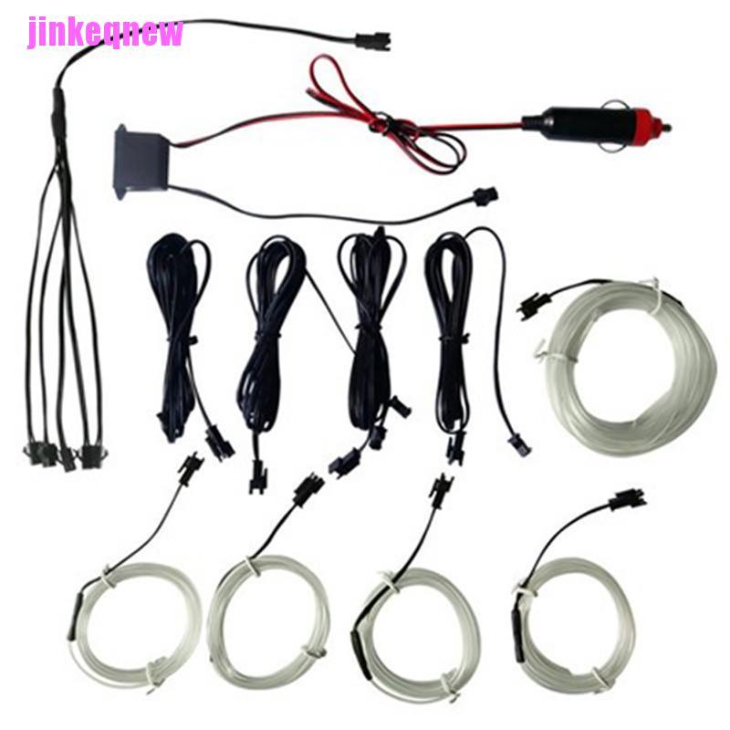 JIN El Wire 5M/16FT 12V Neon El Lights Rope Neon Glowing Strobing Electroluminescent JIN