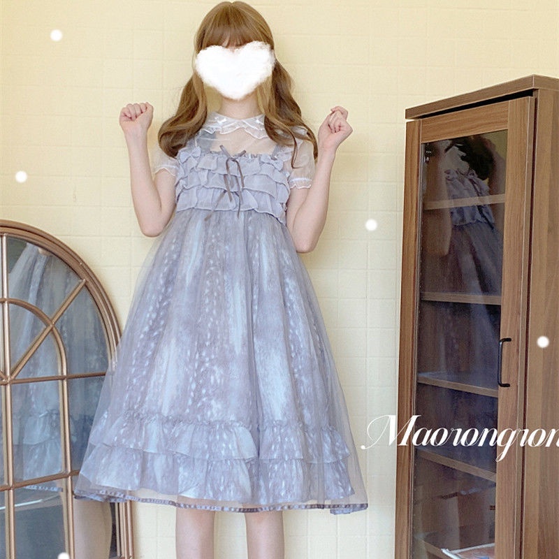 Áo Sơ Mi Cổ Búp Bê Lông Nhung Thiết Kế Chính Hãng Lolita Dễ Thương Dễ Phối Đồ Dành Cho Nữ