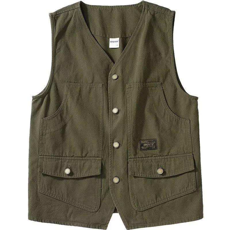 Áo Ba Lỗ Dáng Rộng Phối Nhiều Túi Phong Cách Hip Hop Thời Trang Mùa Hè Cho Nam Và Nữ size M-2XL