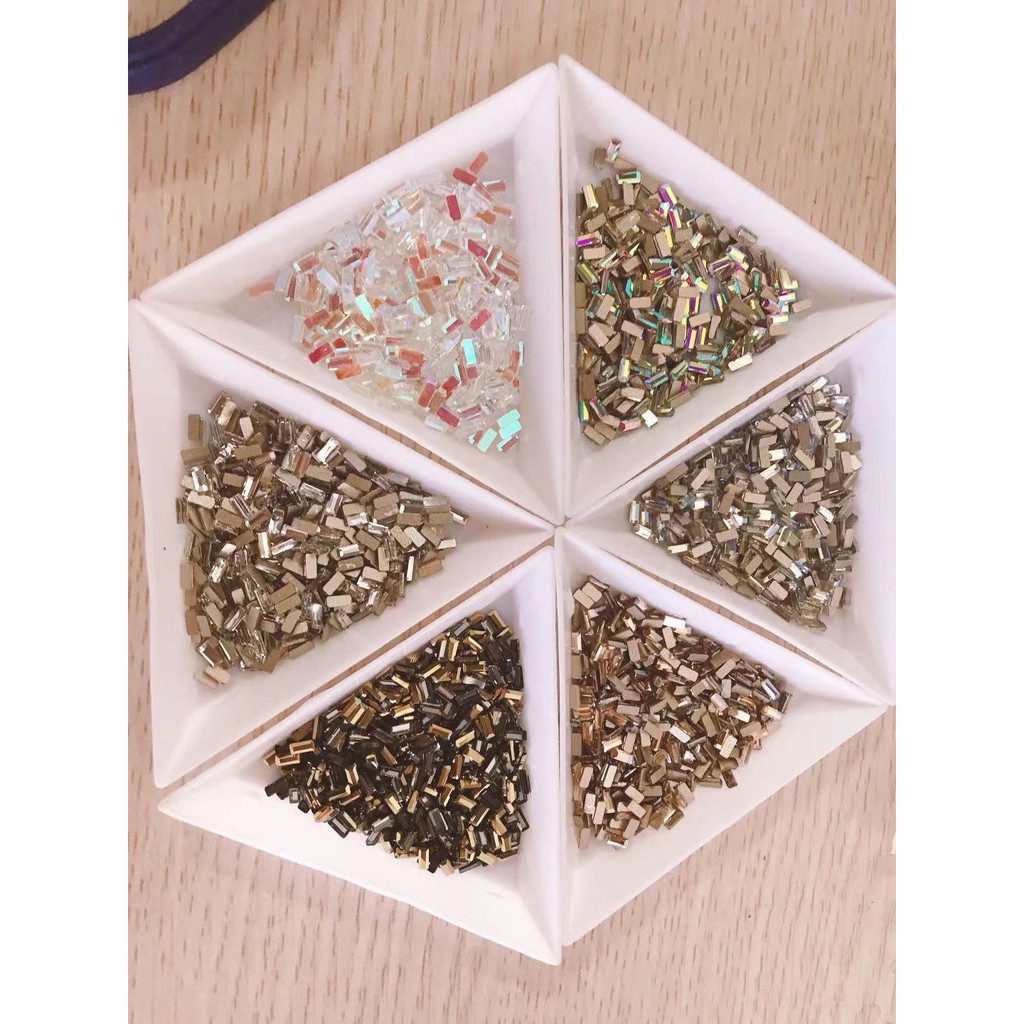 Đá size nhí chân bằng hình chữ nhật nhỏ siêu sáng khoảng 50v/ hũ, SIZE NHÍi