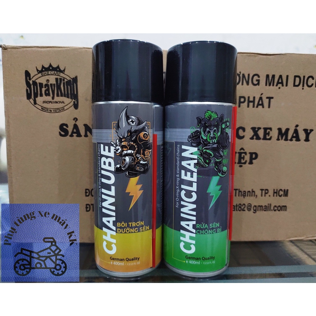 [CHÍNH HÃNG] SPRAYKING PLASTIC SHINE/CHAIN CLEAN/CHAIN LUBE:DƯỠNG BÓNG SẠCH XE - RỬA SÊN - DƯỠNG SÊN