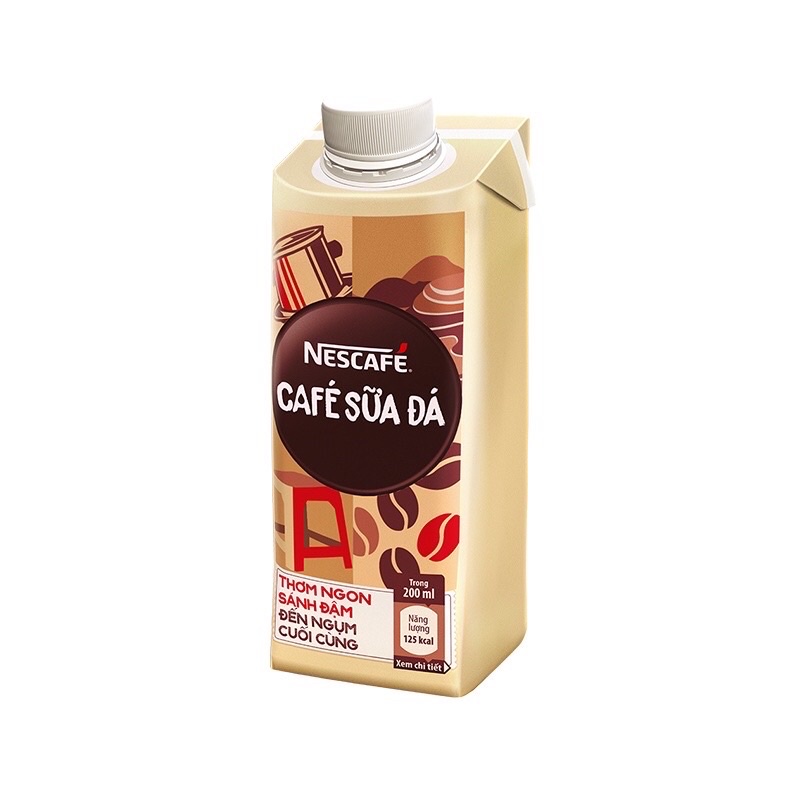 [Hsd:20/5/2022]HỘP CÀ PHÊ SỮA ĐÁ UỐNG LIỀN NESCAFE 200ml