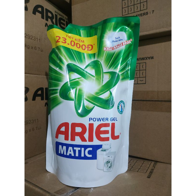 Nước giặt Ariel đậm đặc và nước giặt Ariel downy 1,25 - 1,4kg