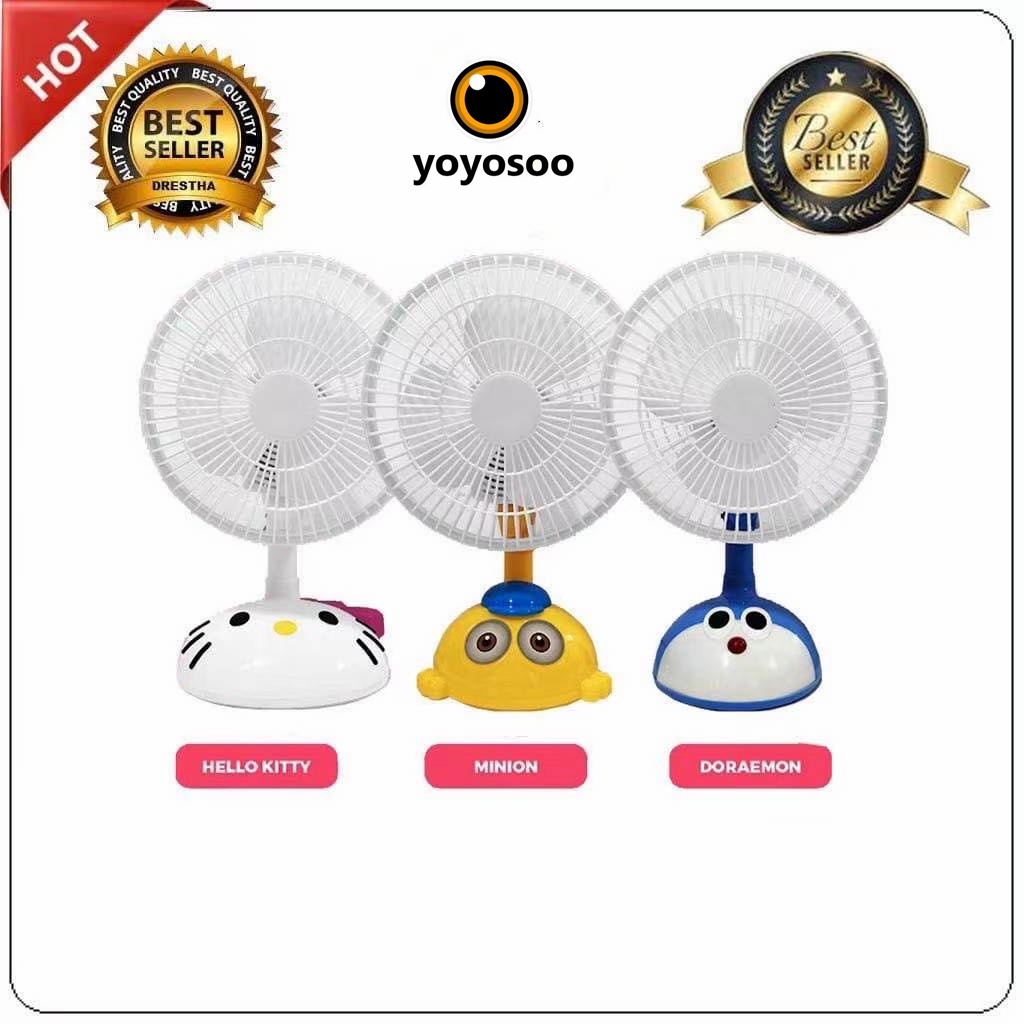 Quạt Để Bàn Mini Hình Hello Kitty Doraemon Dễ Thương