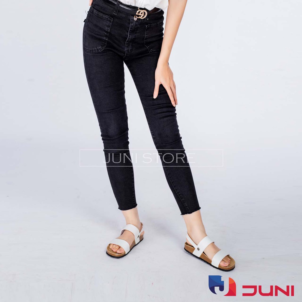 [VNXK] PU15 Trắng - Dép sandal quai ngang Unisex da PU, đế trấu Bioline Birken - Xuất khẩu châu Âu - Juni Store