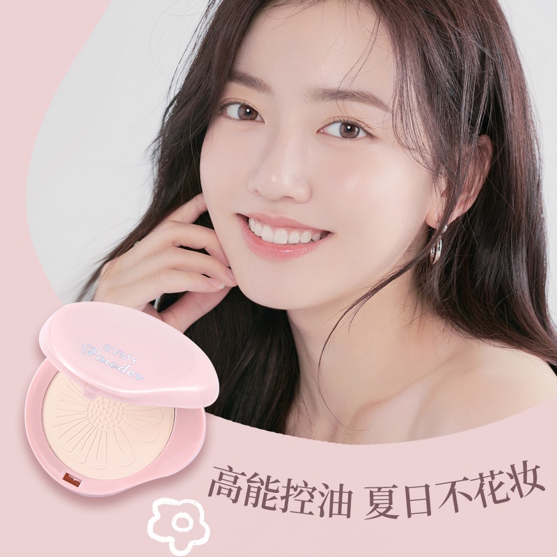 Phấn Phủ Dạng Nén Màu Lì Kiểm Soát Dầu Trang Điểm Tự Nhiên SVMY