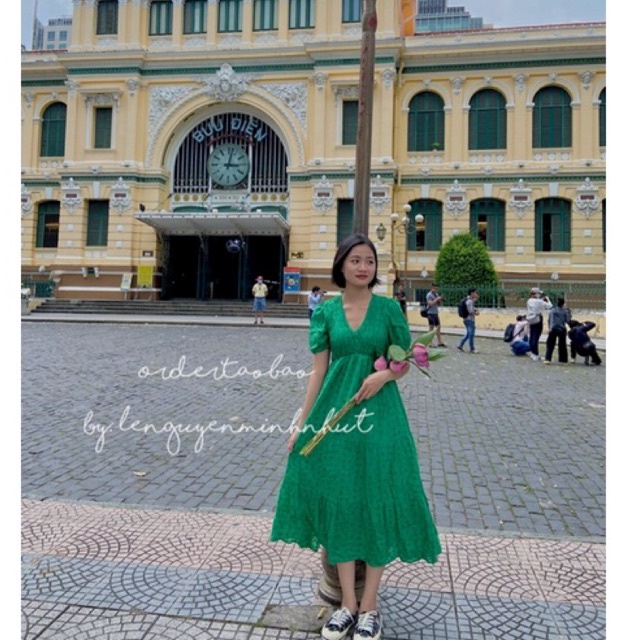 /order taobao/ Đầm Midi Đơn Giản 4 Màu Bầu Bì thoải mái