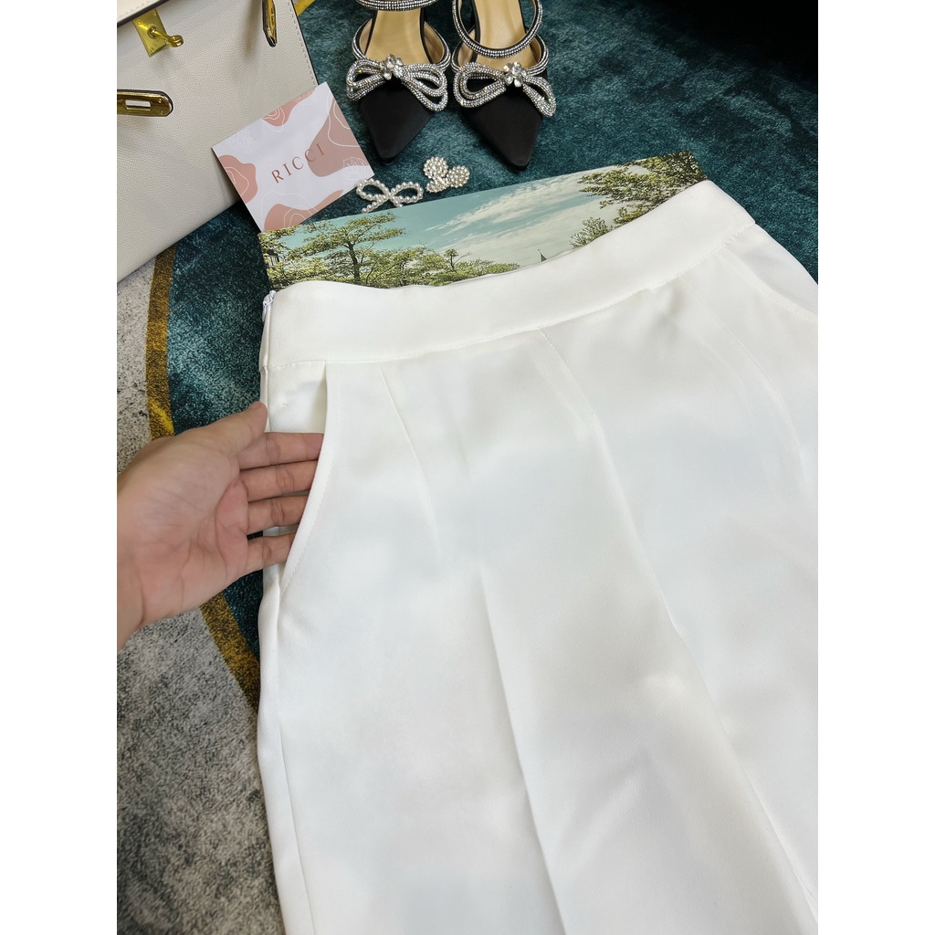 Quần Xuông V5 màu Trắng + Đen Ricci | Ricci Official