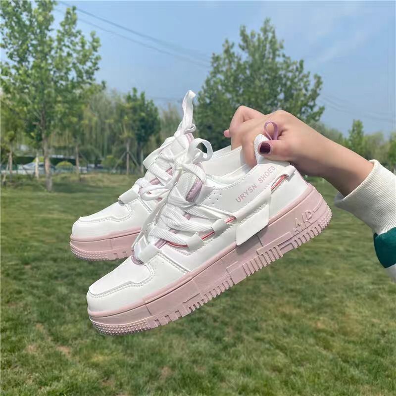 Giày URYSN- Giày kiểu màu trắng hồng