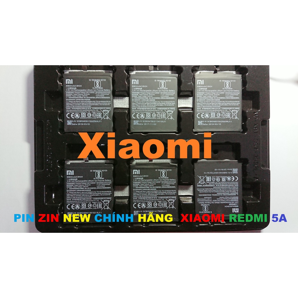 PIN ZIN NEW CHÍNH HÃNG CHO XIAOMI REDMI 5A-BN34