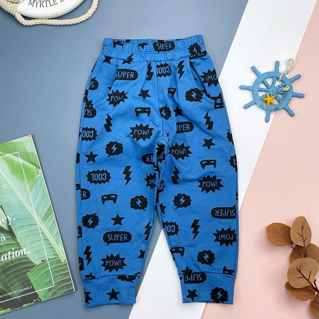 Quần nỉ thu đông trẻ em LITIBABY hoa văn, size 6, 7, 8, 9, 10 tuổi