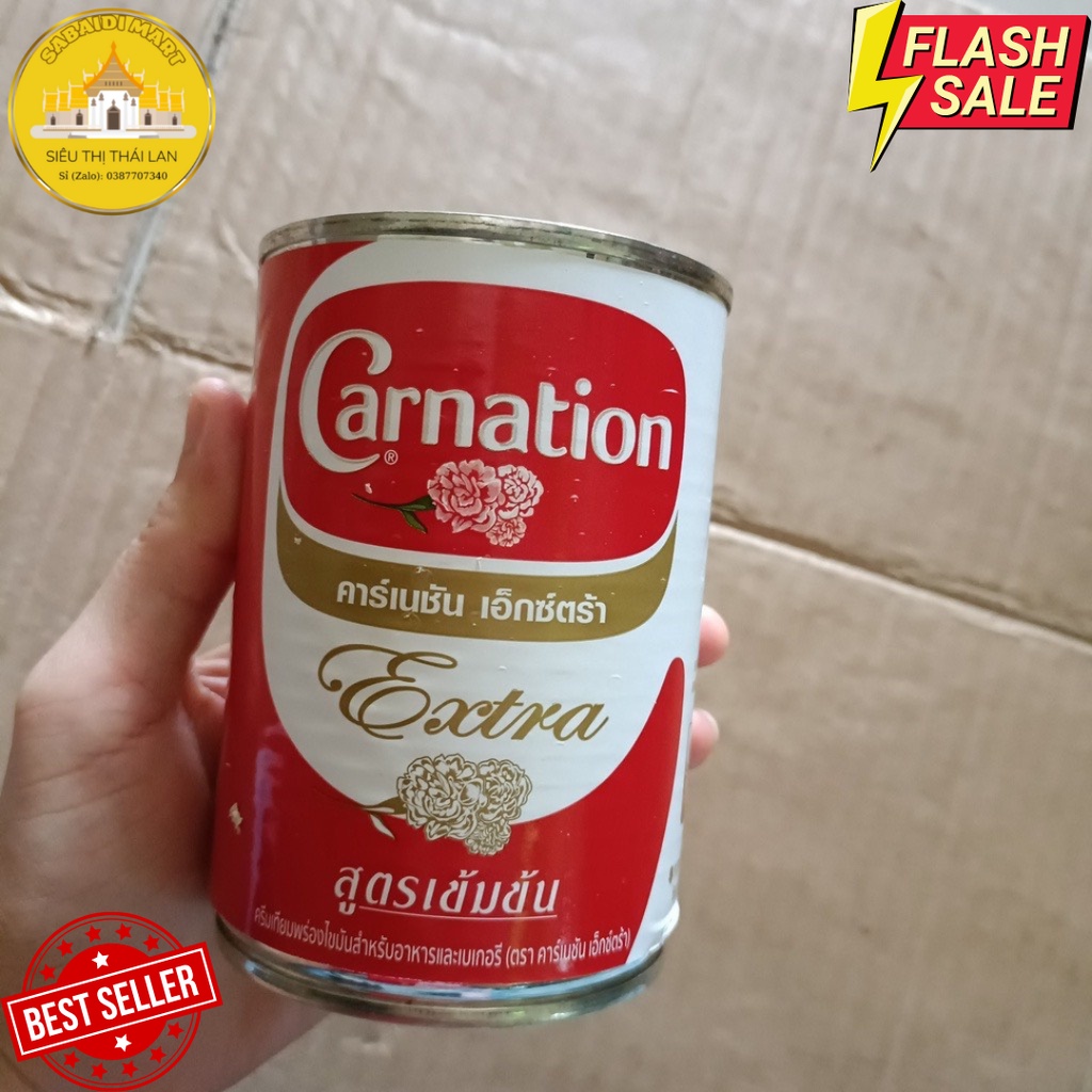 [HOẢ TỐC HN] Sữa Béo Không Đường Sữa Loãng Sữa Nước Không Đường Carnation Thái Lan - 385G