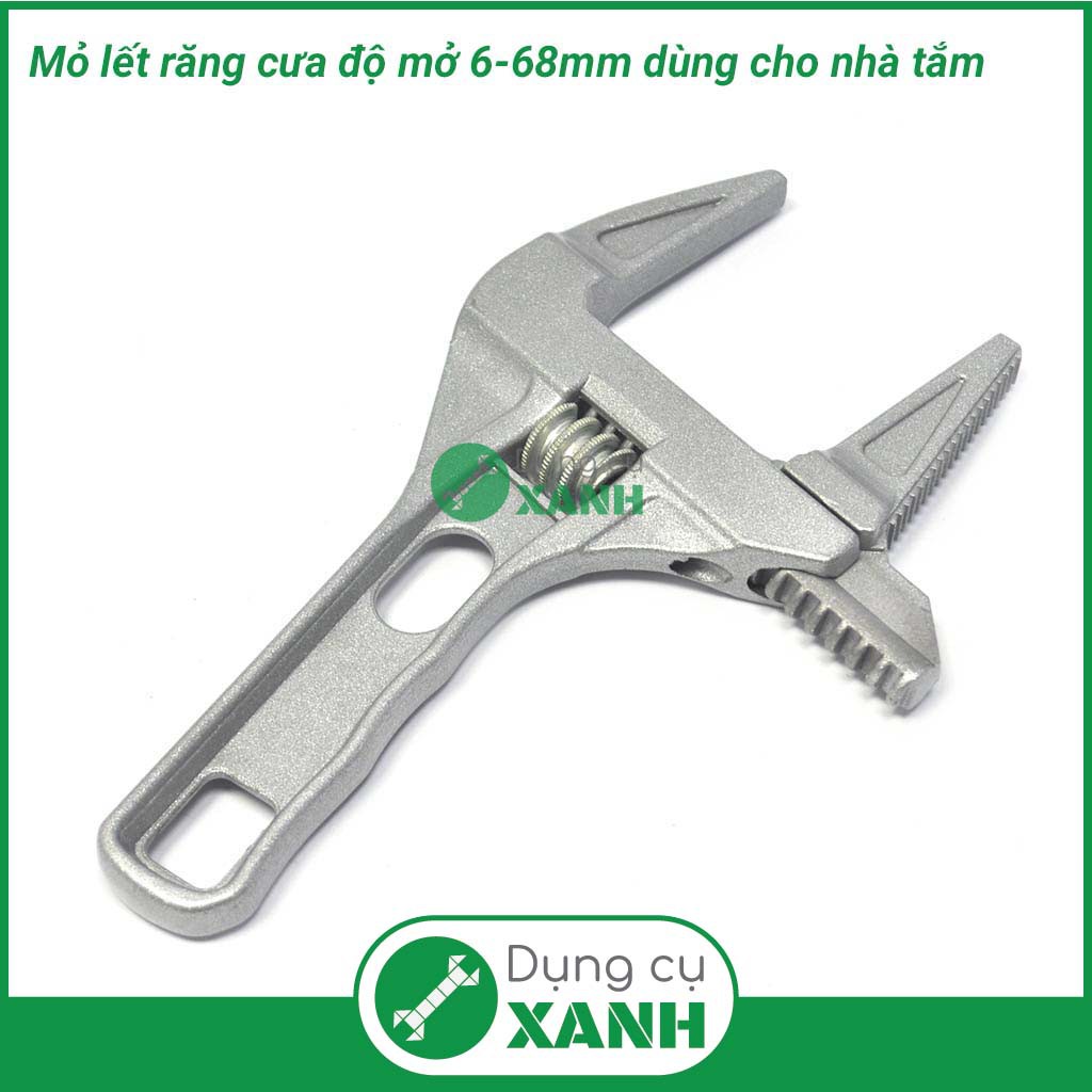 Mỏ lết ngắn vặn ống nước độ mở từ 6-68mm lưỡi răng cưa