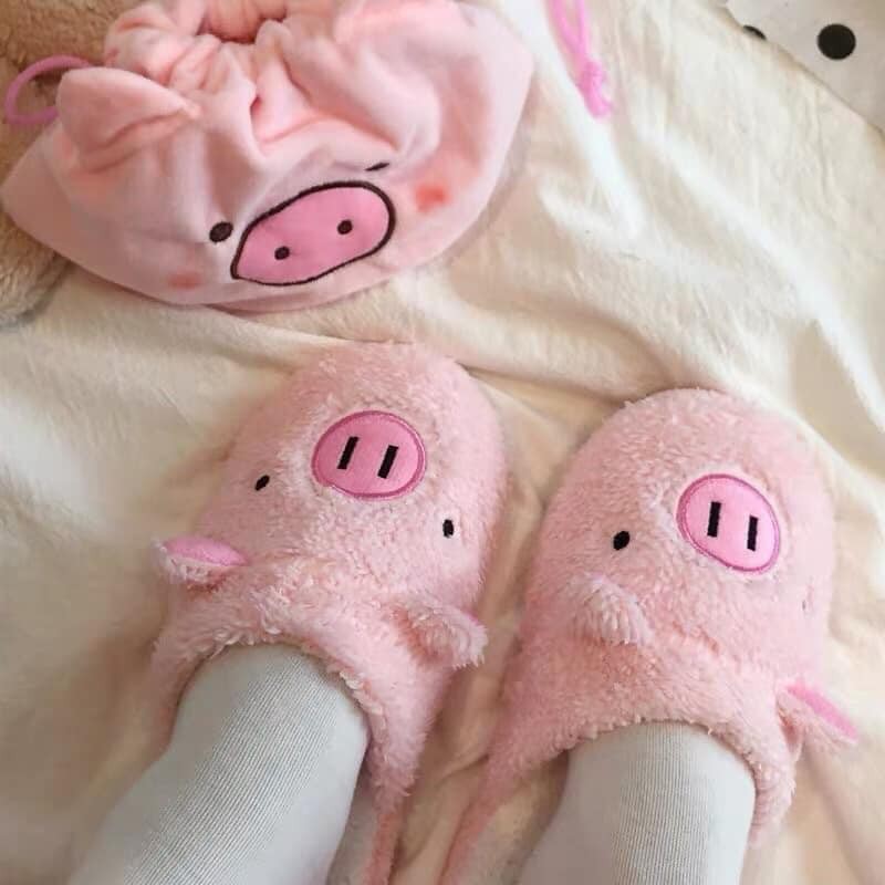Dép nỉ bông hình thú cute