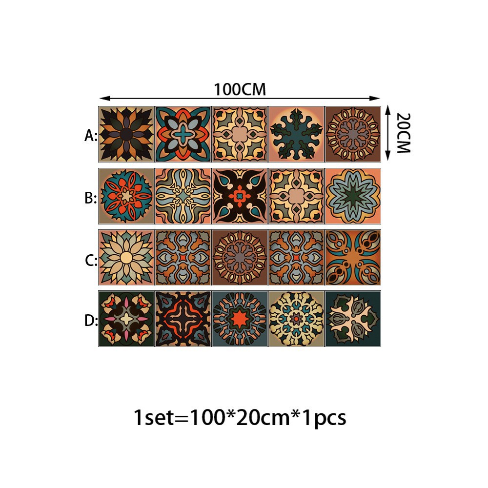 Decal dán tường chống nước hoạ tiết Morocco