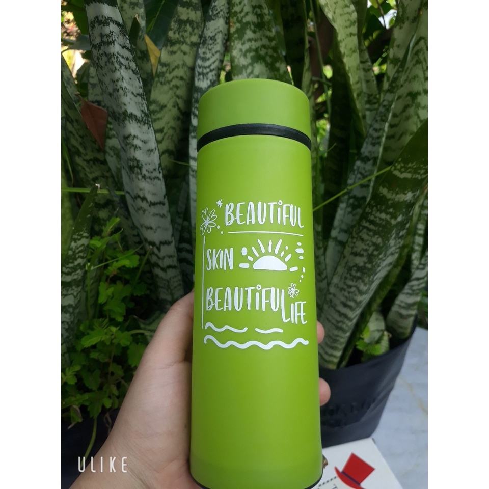 BÌNH ĐỰNG NƯỚC LÕI THỦY TINH BỌC NHỰA 500ML