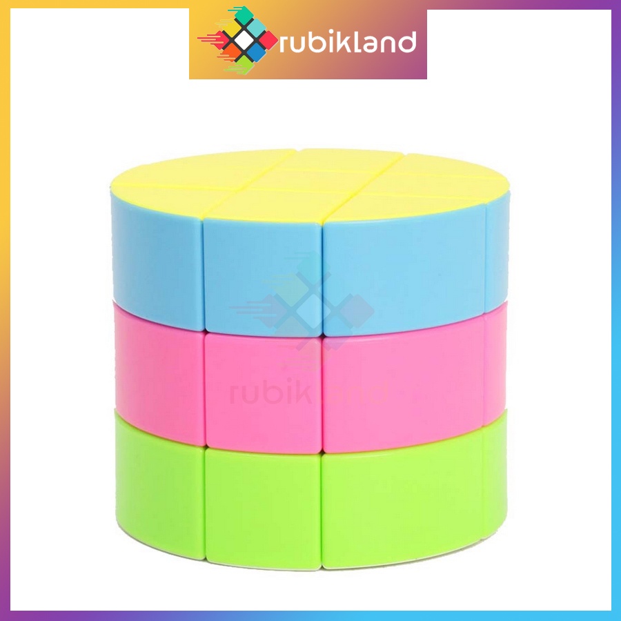 Rubik Biến Thể Cylinder Rubic Z-Cube Cloud 3-layer Cylinder Stickerless Không Viền Đồ Chơi Trí Tuệ Trẻ Em