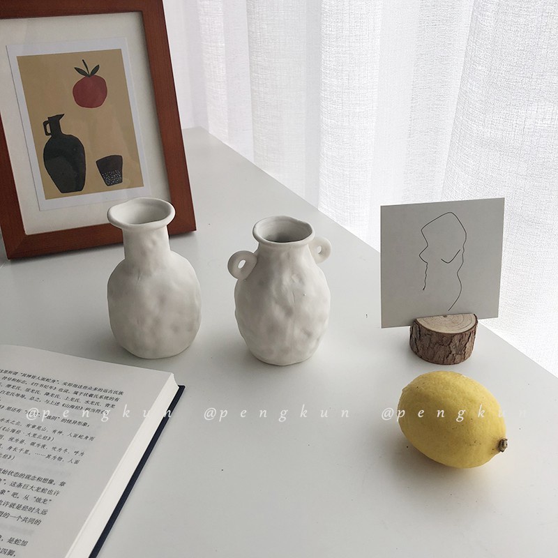 Bình gốm sứ cắm hoa trang trí nội thất kiểu dáng đơn giản thanh lịch