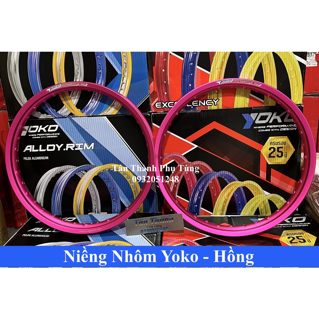 Niềng nhôm Yoko Thailand 1.4-1.6 Màu Hồng