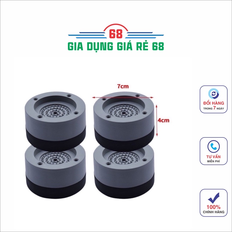 Sét 4 Đế máy giặt chống rung silicol