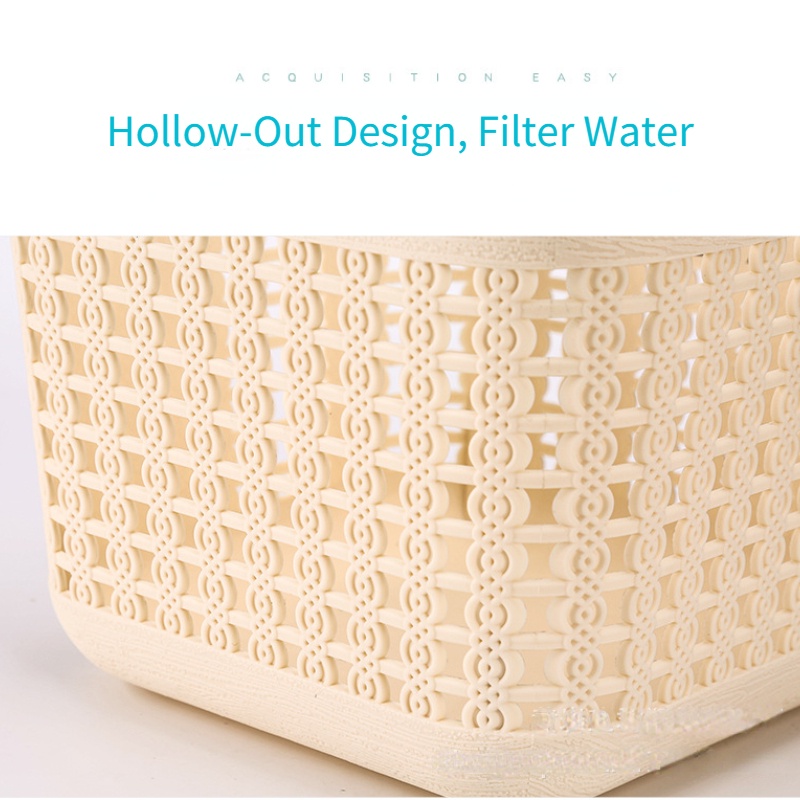 Giỏ Nhựa Đựng Trái Cây / Rau Củ Quả Có Tay Cầm Sáng Tạo Đa Ứng Dụng