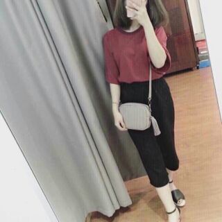 Áo thun trơn tay lỡ