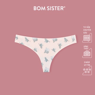 Quần lót lọt khe su đúc ép viền họa tiết dễ thương BOM SISTER Q0025