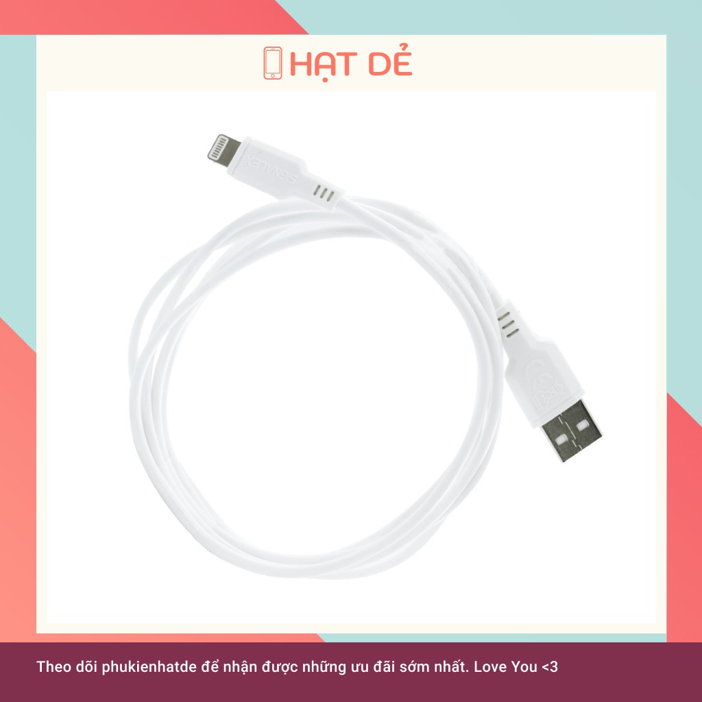 Dây Cable (Cáp) Lightning iPhone/iPad/iPod Signalex Dài 1.5m Bảo Hành 3 Tháng