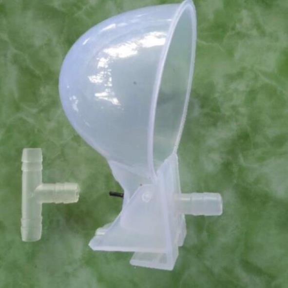 STHA- Bộ Máng uống bồ câu tự động (Chén kèm tút chữ T rẽ nhánh) bằng nhựa màu trắng siêu bền
