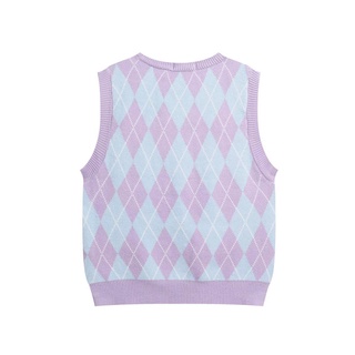 Áo gile len thỏ tím pastel siêu xinh