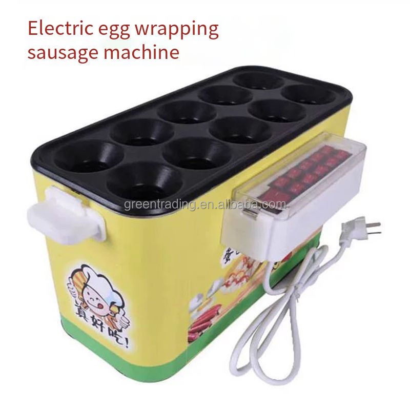 Máy Làm Xúc Xích Cuộn Trứng, Máy Cuộn Trứng, Máy Rán Trứng Công Nghiệp 10 Bánh - Bánh Chín 3-5 Phút. Bảo Hành 12 Tháng