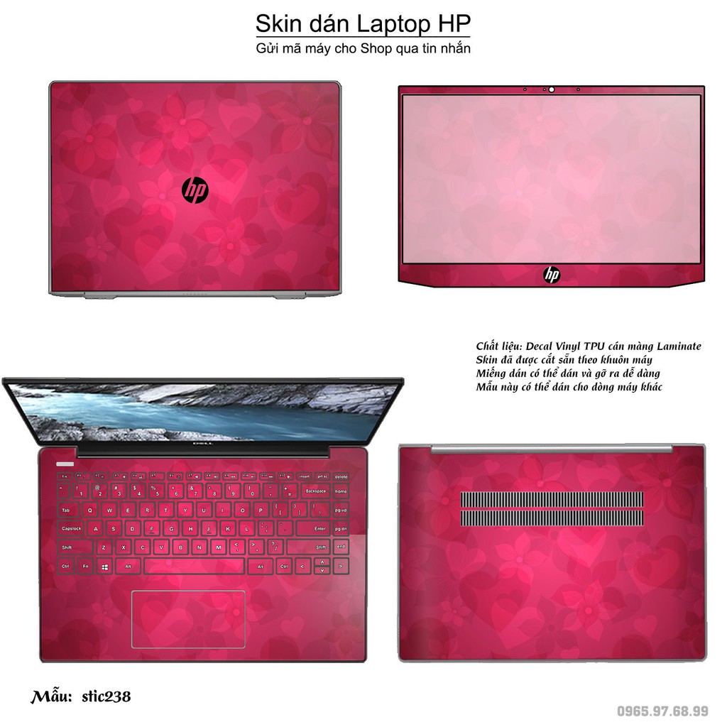 Skin dán Laptop HP in hình Hoa văn sticker _nhiều mẫu 38 (inbox mã máy cho Shop)