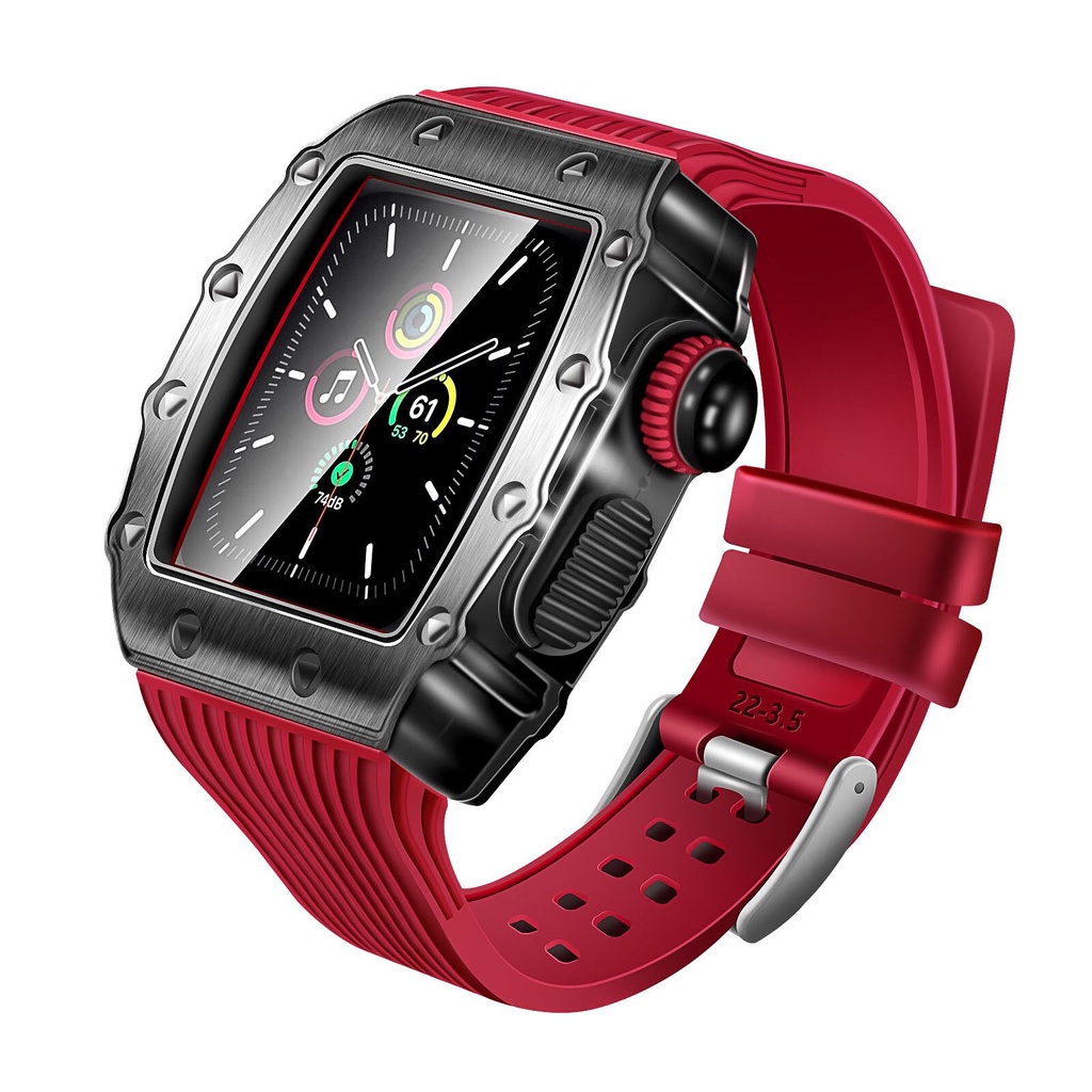 Dây Đeo Silicone 44mm 45mm 41mm 40Mm Cho iwatch series 7 6 se 5 4 3 2 1