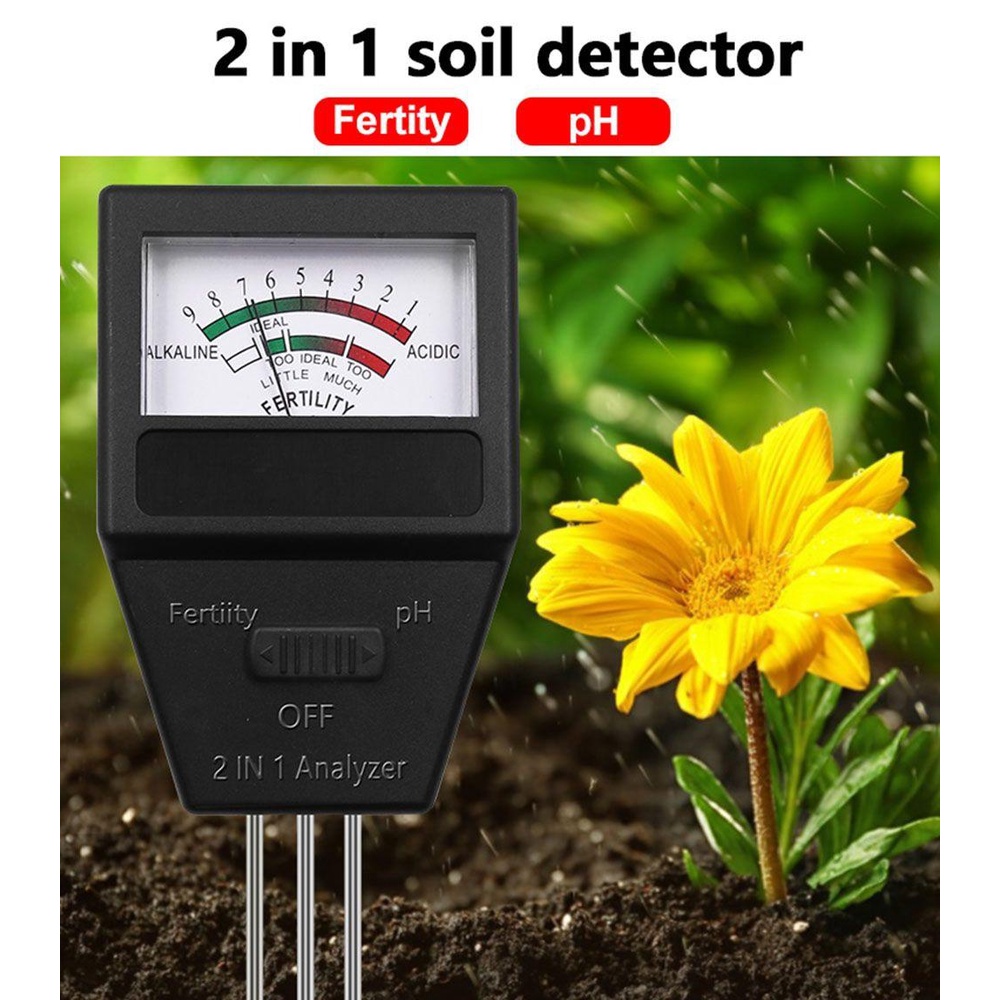 Máy Đo Độ PH Đất 2 Trong 1 Độ Chính Xác Cao Chuyên Dụng Trồng Cây / Hoa / Đất