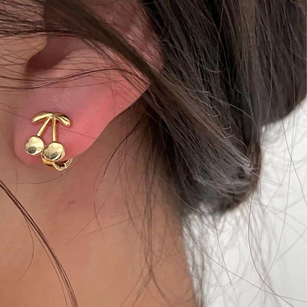 JARRED Bông Tai Hình Trái Cherry Đơn Giản Phong Cách Retro Thời Trang Cho Nữ