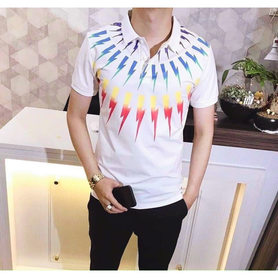 Áo Thun Nam Tay Ngắn Có Cổ Vải Co Giãn dainghia7993 | BigBuy360 - bigbuy360.vn