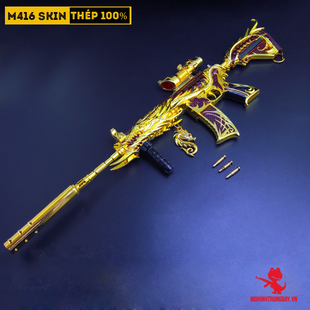 Mô Hình PUBG M416 Ultimate Dragon Max Size Cao Cấp Tặng Kèm Kệ Trưng Bày 19cm