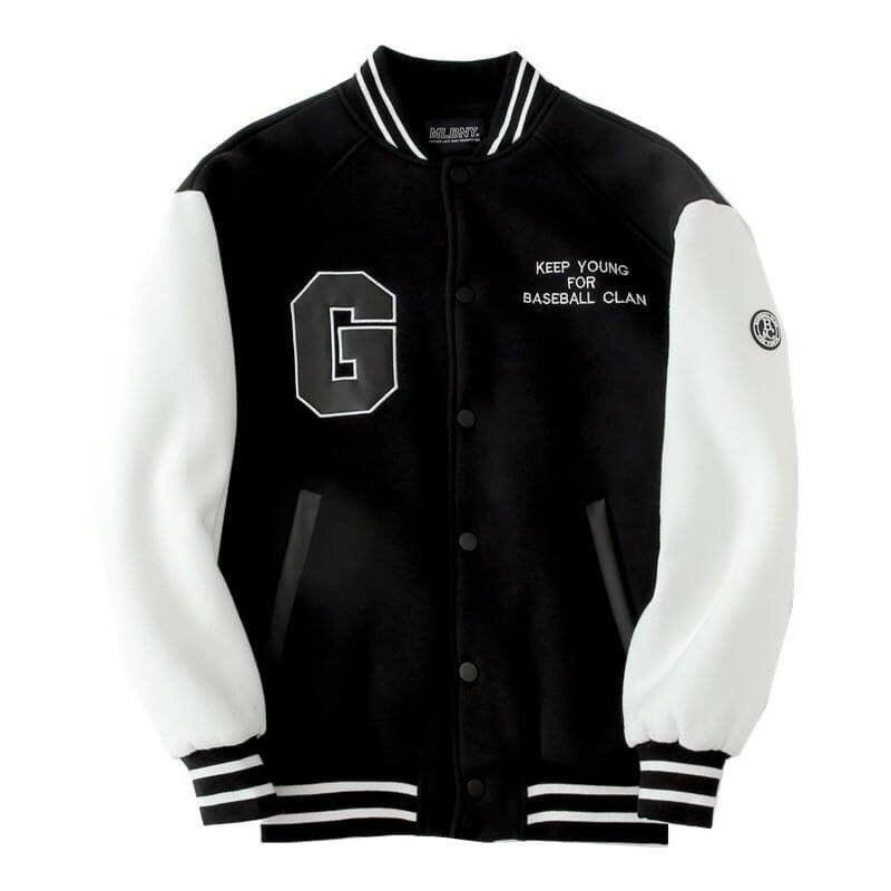 Áo Bomber 𝗙𝗥𝗘𝗘𝗦𝗛𝗜𝗣  Áo khoác bomber ĐEN CHỮ G nam nữ freesize unisex kute hàn quốc dễ thương varsity cao cấp giá rẻ.