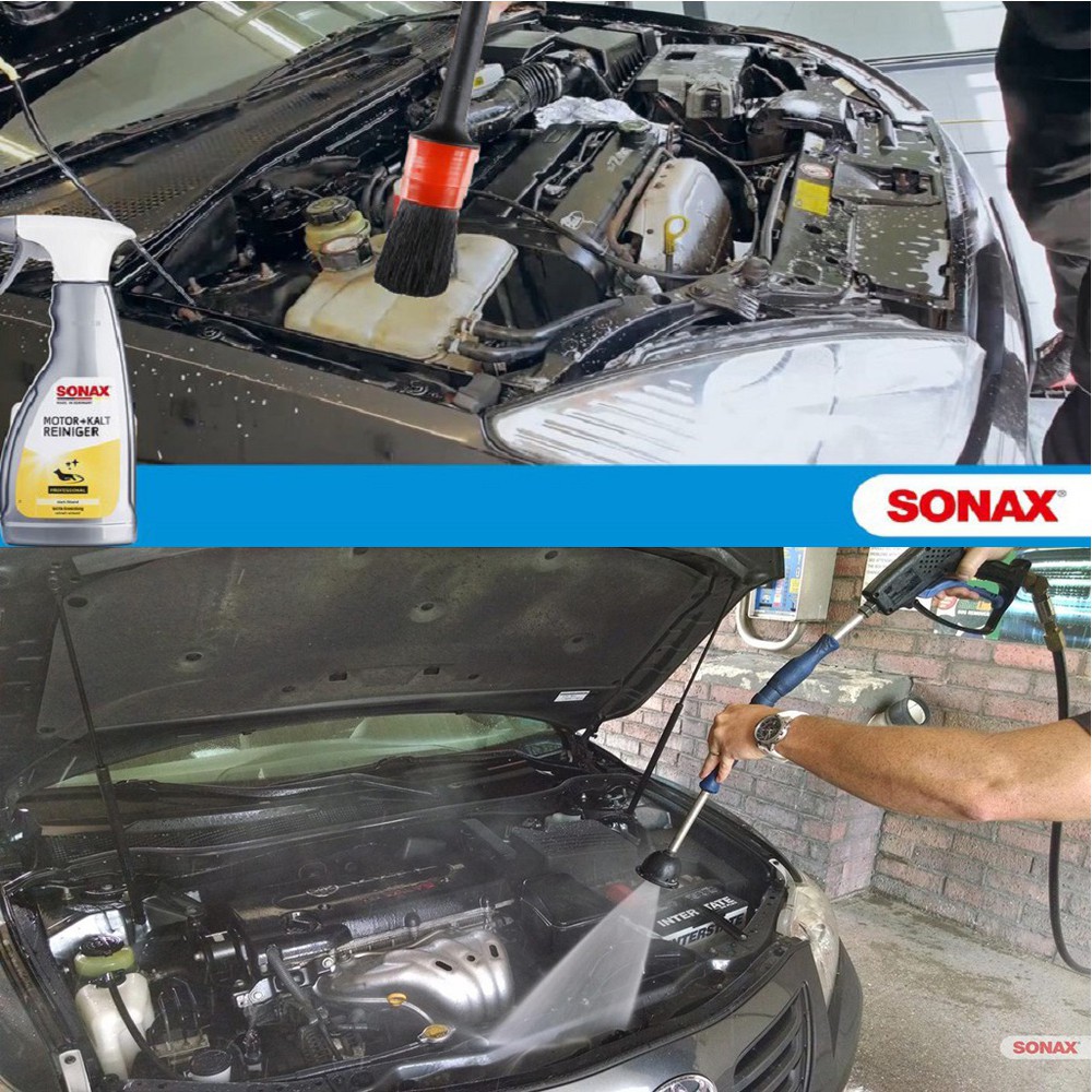 Bộ sản phẩm vệ sinh khoag máy Sonax & bảo dưỡng khoang máy ô tô Wurth