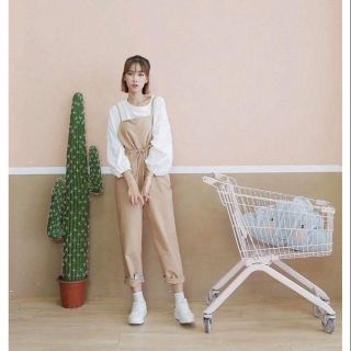 Set yếm quần kaki chun eo + áo