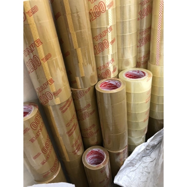 [Loại 1] 1 cây 6 cuộn băng keo 200yard đủ 2kg 1 cây, chất keo bám dính cao