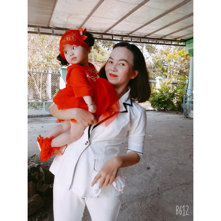 [ MẪU TẾT 2022 ] Đầm cho bé kiểu dáng KIMONO đỏ xinh xắn